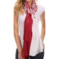 thumbnail image 2 of Sakkas Nichole summer gauze featherweight patterned versitile sheer scarf wrap - 1-Red - One Size Regular, 2 of 5