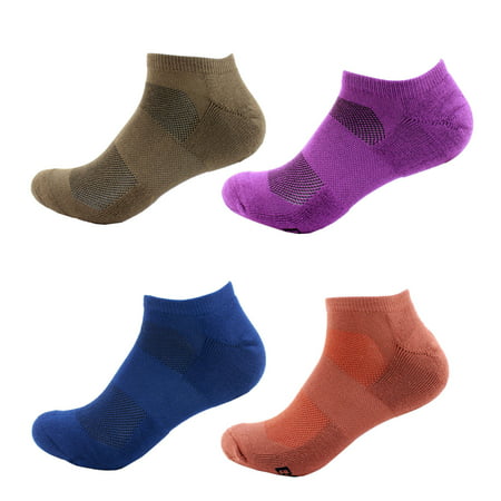 Women's Rayon from Bamboo Colored Sports Superior Wicking Athletic Running Ankle Socks - Assortment 98 -