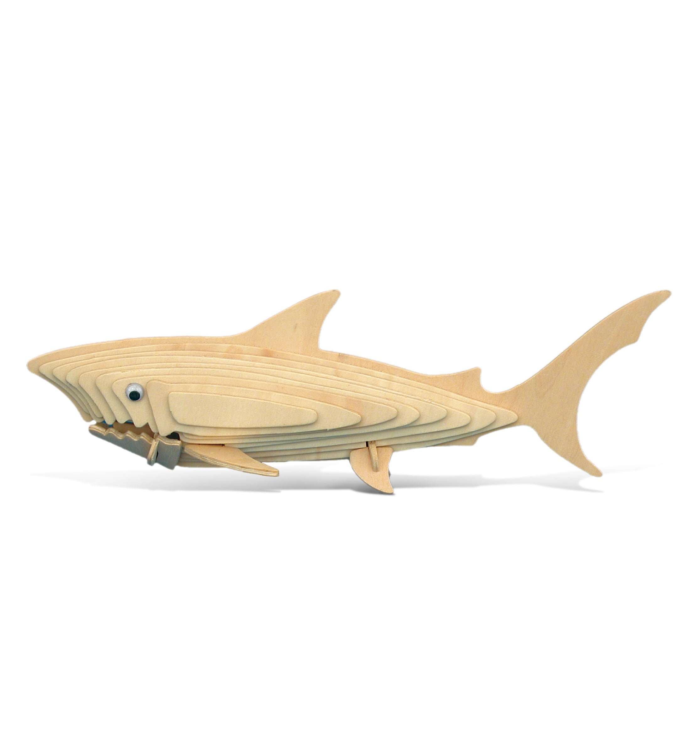 Shark 3D Wooden Puzzle DIY 3 Dimensional Wood Build It Yourself Great White 