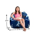 thumbnail image 5 of Posh Creations Structured Comfy Bean Bag Chair, Coronado Chair, Nylon - Camo Blue and Light Blue, 5 of 5