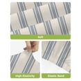 thumbnail image 4 of Blue Striped Bar Stool Covers Set of 4, Modern Farmhouse Stripes Rustic Stretch Washable Bar Chair Covers with Backs, Removable Pub Counter Height Chair Cover for Kitchen Dining Room Cafe, 4 of 7