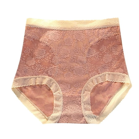 

GWAABD Low Waisted Underwear for Women Lace Panties Mid Waist Seamless Breathable Comfortable Cotton Crotch Briefs