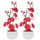 thumbnail image 1 of 2 pcs Realistic Potted Plum Blossom Flower Artificial Potted Flower False Flower Bonsai, 1 of 4