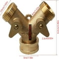 thumbnail image 3 of SDOTXA Brass Manifold Garden Tap Y Valve - 2 Way Hose Connector, 3 of 5
