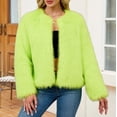 thumbnail image 6 of Womens Faux Fur Coat 2026 Winter Long Sleeve Open Front Shaggy Furry Warm Fluffy Parka Short Jacket Outwear, 6 of 7