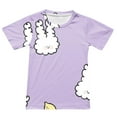 thumbnail image 5 of Cethrio Girls Outfit Sets, Print Summer Cute Shirts and Shorts Sets Purple Size 10-11 T, 5 of 6