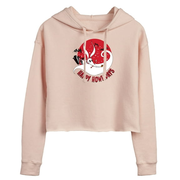 The Nightmare Before Christmas - Happy Howlidays - Juniors Cropped Pullover Hoodie