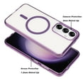 thumbnail image 6 of For Samsung Galaxy S24 / SM-S921 Hard Crystal Back Transparent Edge Camera Protection Magnetic Car Mount Holder Magsafe Wireless Charging Shockproof Hybrid Case Cover Rose Gold, 6 of 7