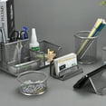 thumbnail image 4 of FloreceBien Set organizador de escritorio para útiles de hogar y oficina, accesorios con bolígrafos, lápices, etc., plateado, 4 of 5