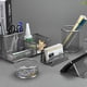thumbnail image 4 of FloreceBien Set organizador de escritorio para artículos de hogar y oficina, accesorios con bolígrafos, lápices, etc., plateado, 4 of 5