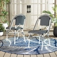 thumbnail image 3 of Safavieh Torino Outdoor Metal Dining Side Chairs - Set of 2, Navy/White, 3 of 13