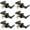 Black, variant on Villar Home Designs Door Lever Lara Black Privacy 6 Pack
