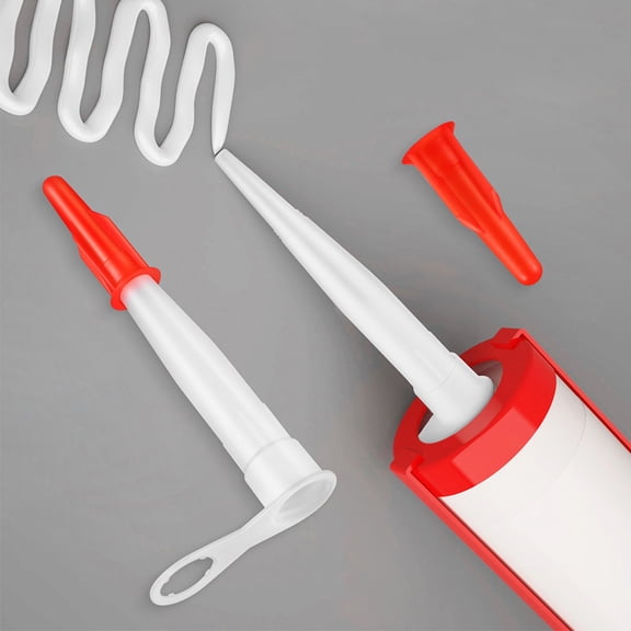 Toyvian 12 Sets Caulk Tube Tip Covers Assorted Color ABS for Home Projects Professionals