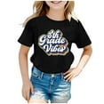 thumbnail image 1 of TIEVOSA T-Shirt d'Été à Manches Courtes pour Filles, Coupe Ample Décontractée, Col Rond, Imprimé Lettre Dessin Animé Mignon, Tee-Shirt Graphique Confortable et Respirant pour 3-10 Ans, 1 of 4