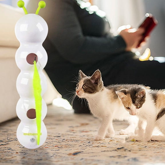 Interactive Cat Toys Motion Activated Whack a Worm Cat Toy Caterpillar Cat Toy Interactive, Pet Stress Relief Scratch Tool, Ideal for Indoor Kittens & Adult Cats Happy Playtime