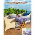 thumbnail image 5 of Outdoor Tablecloth with Umbrella Hole for Patio/Picnic/Party/Camping, Spring Purple Lavender Waterproof Table Cloth Rectangle Table Cover Washable, Flowers Bike Pastoral Country 60"x 102", 5 of 7