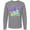 Athletic Heather, variant on Inktastic Happy Easter Blue Bunny and Eggs in Grass Long Sleeve T-Shirt