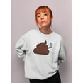 thumbnail image 2 of Selfie Poop Face. Sweatshirt Women -Image by Shutterstock, Female Large, 2 of 4