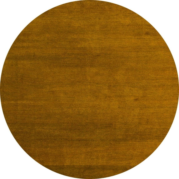 Ahgly Company Machine Washable Indoor Round Abstract Sedona Brown Area Rugs, 5' Round