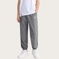 thumbnail image 2 of DJDLJWCJ Boys Athletic Sweatpants Quick Dry Mesh Loose Fit Sports Joggers Pants Elastic Waist Side Pocket Baggy Panst Gray Size 4T, 2 of 8