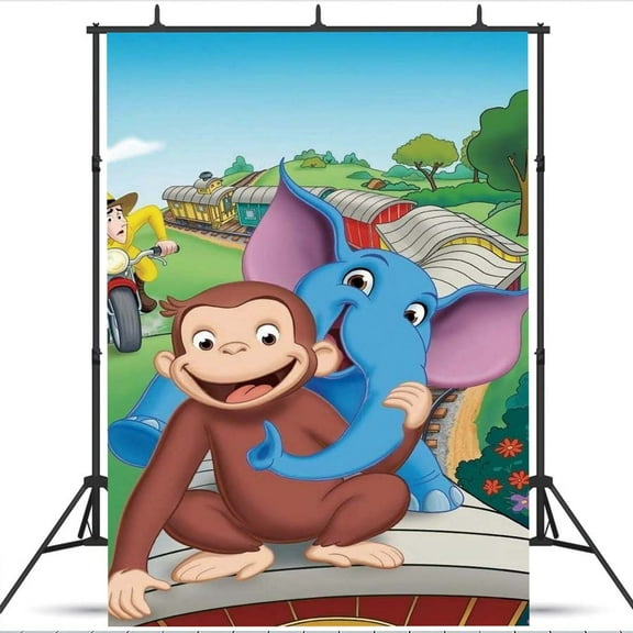 Curious George school Poster Wall Decor Birthday Banner Backdrop Background Party Supplies Taspestry