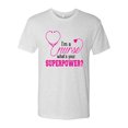thumbnail image 2 of Wild Bobby, Funny Nurse Whats Your Superpower Nurse Week, Inspirational/Christian, Men Premium Tri Blend Tee, Heather White, Large, 2 of 4