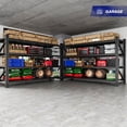 thumbnail image 6 of AUHUP 4-Tier Garage Storage Shelves 3000LBS Heavy Duty Metal Shelving 40" W Shelving Unit for Warehouse, Basement Industrial, Commercial Utility Rack Shelf, Black,59"H x 40"W x 19"D, 6 of 10