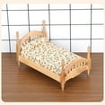 thumbnail image 2 of Sinyiin Artisanal Miniature Single Bed For Model House 1 12 Traditional Blossomy Oaken Addition, 2 of 9