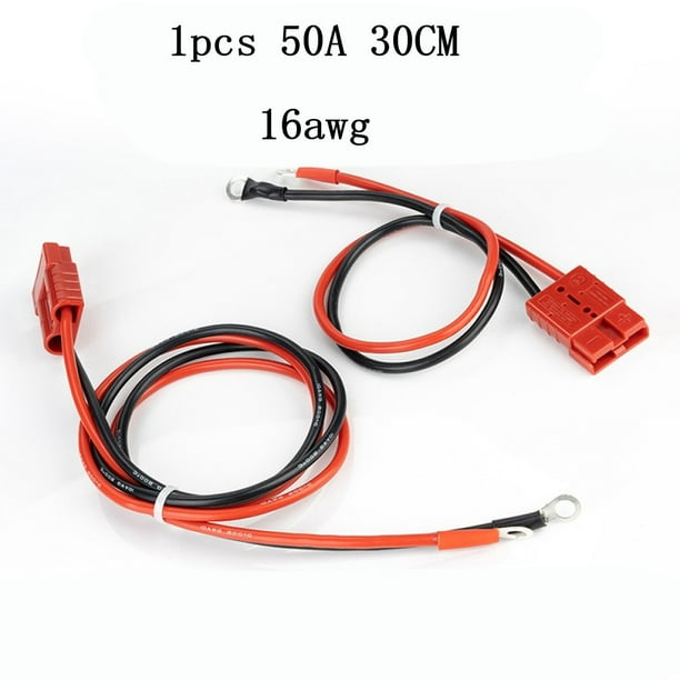 Rooha 50A For Anderson Plug Lead to Lug M8 Terminal Battery Charging