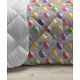 thumbnail image 3 of Abstract Down Alternative Comforter, Retro Geometric Rectangle Intersections Nested Forms in Rainbow Tones Design, Microfiber Quilt for All Season, 5 Sizes, Orange Purple, by Ambesonne, 3 of 3