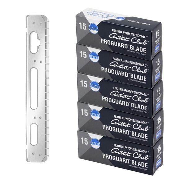 Paquete Razor Blades Feather Artist Club ProGuard (5 x 15)