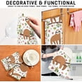 thumbnail image 7 of Coolnut Sloth Kitchen Dish Towel Set of 6, Soft Absorbent Drying Dishcloths Dish Towels with Hanging Loop for Kitchen Bathroom Bar Home Decor, 28 x 18 Inch Washcloth Gift, 7 of 7