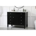 thumbnail image 2 of Elegant Decor Park Avenue 42" Metal MDF Marble Single Bathroom Vanity in Black, 2 of 8