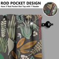 thumbnail image 3 of Mushroom (9) Kitchen Curtains - Vintage Tier Curtains for Bathroom Living RV Rod Pocket Window Drapes 36 Inch 2 Panels Set 28"x36" Window Treatment Tiers, 3 of 4