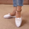 thumbnail image 6 of Wovix Slippers For Women Flats Shoes Rhinestone Wedding Flats Comfort Pointed Toe Ballet Flat Shoe Low Heel Dress Sparkly Shoes Indoor Outdoor Shoes Light Blue 37, 6 of 9