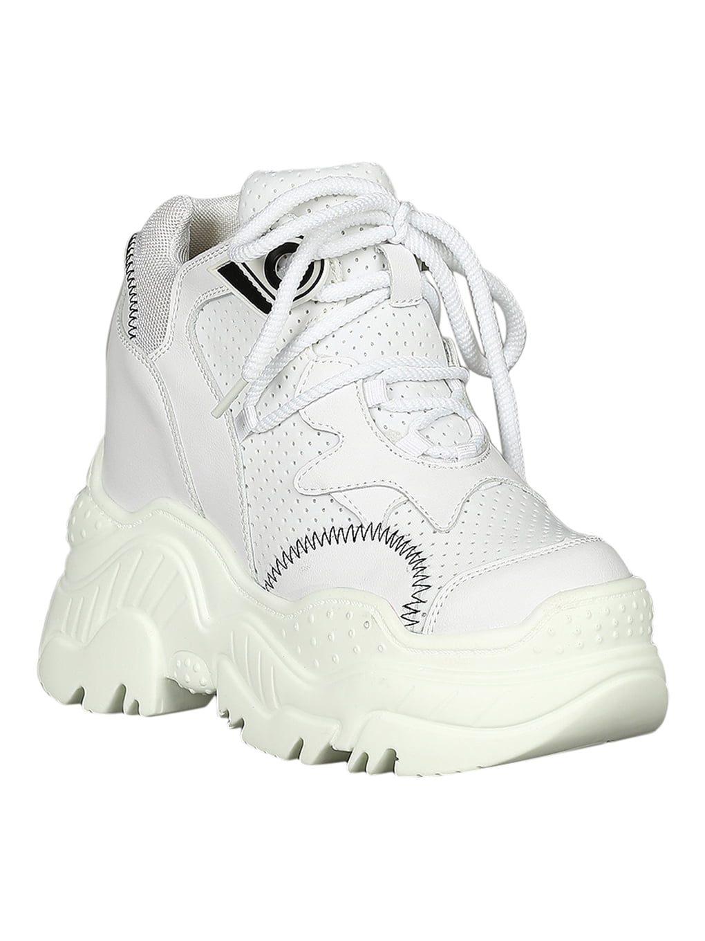 perforated wedge sneaker