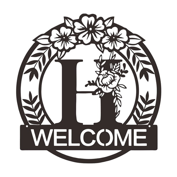 Oferta por tiempo limitado!Decoración de pared Exterior del hogar, 26 letras en inglés, pared Exterior, bienvenida, colgante, artesanía de hierro