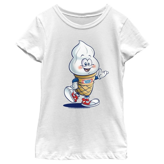 Girl's Wienerschnitzel Ice Cream Cone Mascot Graphic T-Shirt