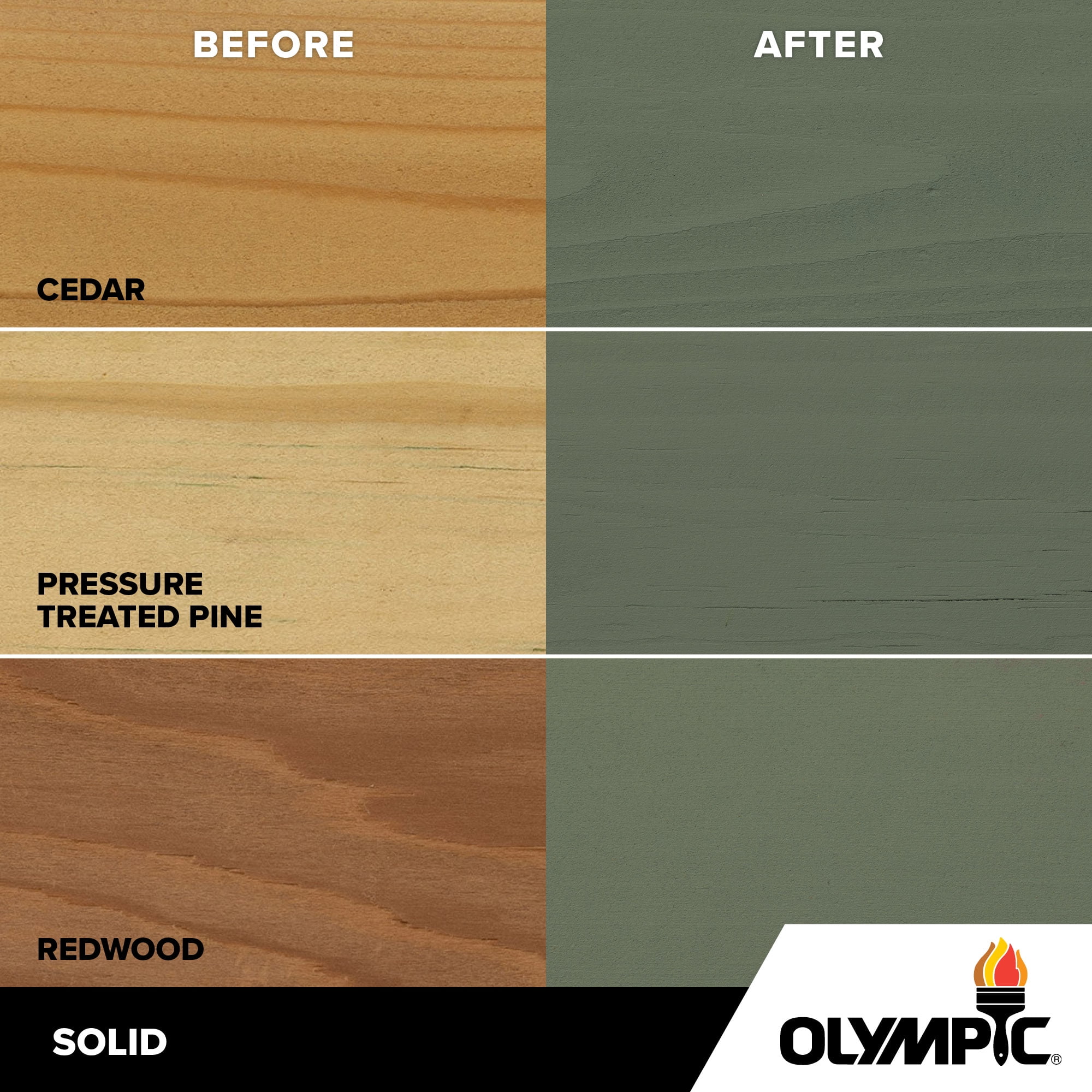 Olympic Maximum 1 GallonSC-1080 Steely Sea Solid Color Exterior Stain and Sealer in One