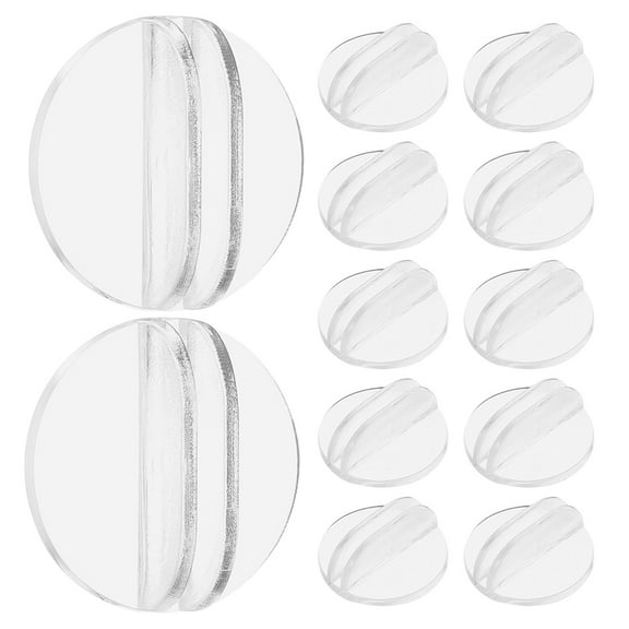 Hemobllo 100Pcs Message Clips Transparent Plastic Card Stands with Stable Base