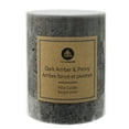 thumbnail image 1 of Hometrends 5" Dark Amber & Peony Scented Pillar Candle, 1 of 5