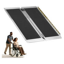 3FT Ramp Wheelchair Ramp for Home, Non-Skid Aluminum Portable Wheelchair Ramps, 800 LBS Capacity Handicap Ramp for Steps, Doorway, Homes, Threshold, Entry, Stairs