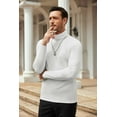 thumbnail image 5 of COOFANDY Men's Slim Fit Basic Turtleneck Long Sleeve Lightweight Pullover Sweaters Casual Knitted Tops, 5 of 10