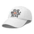 thumbnail image 4 of DALIX Trick or Treat Hat Kids Boys Girls Halloween Baseball Cap in White, 4 of 7