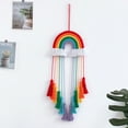 thumbnail image 3 of Rainbow Wall Hanging Hand-Woven Rainbow Garland Long Tassels Pendant Wall Decoration - number 1, 3 of 5