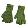 thumbnail image 6 of harmtty Winter Gloves Unisex Half-finger Thermal Gloves Soft Fleece Elastic Wrist Anti-slip Windproof Extended Wrist Ideal for Winter Weather Writing Typing 1 Army Green, 6 of 8
