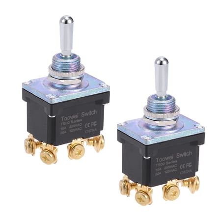 DPDT Rocker Toggle Switch Heavy-Duty 15A 250V 20A125V 6P about ON ...