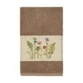 thumbnail image 2 of Authentic Hotel and Spa  Brown Turkish Cotton Wildflowers Embroidered Hand Towel, 2 of 3