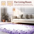 thumbnail image 2 of ODIKA 6' x 9' Machine Washable Non-Slip Area Rug, Art Nouveau Leaf High Traffic Rug, Purple, 224128, 2 of 7