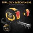thumbnail image 4 of LEXIVON 16Ft/5m DuaLock Tape Measure | 1-Inch Wide Blade with Nylon side, Matt Finish White & Yellow Dual Sided Rule Print | Ft/Inch/Fractions/Metric (LX-207), 4 of 7